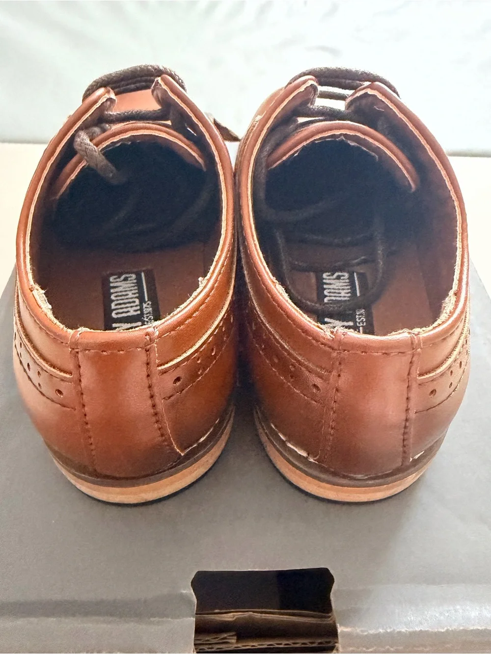 Stacy Adams Toddler Boy Brown Leather Wingtip Oxfords | Size 6